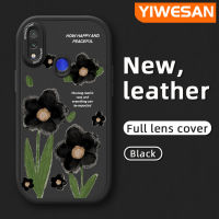 YIWESAN เคสสำหรับ Xiaomi Redmi Note 7S Note 7 Pro Note 8T Note 8T Note 8 Pro เคสดีไซน์ใหม่ลวดลายดอกไม้สุดสร้างสรรค์เคสใส่โทรศัพท์หนังเคสมือถือกันกระแทกซิลิโคนนิ่มป้องกันการตกพร้อมเคสป้องกันกล้องเลนส์คลุมทั้งหมด