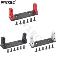 Aluminum Servo Mount with Carbon Fiber Skid Plate Set for Axial SCX10-AXI03004 Capra 1.9 1:10 RC Crawler Cars Upgrade Parts  Power Points  Switches Sa