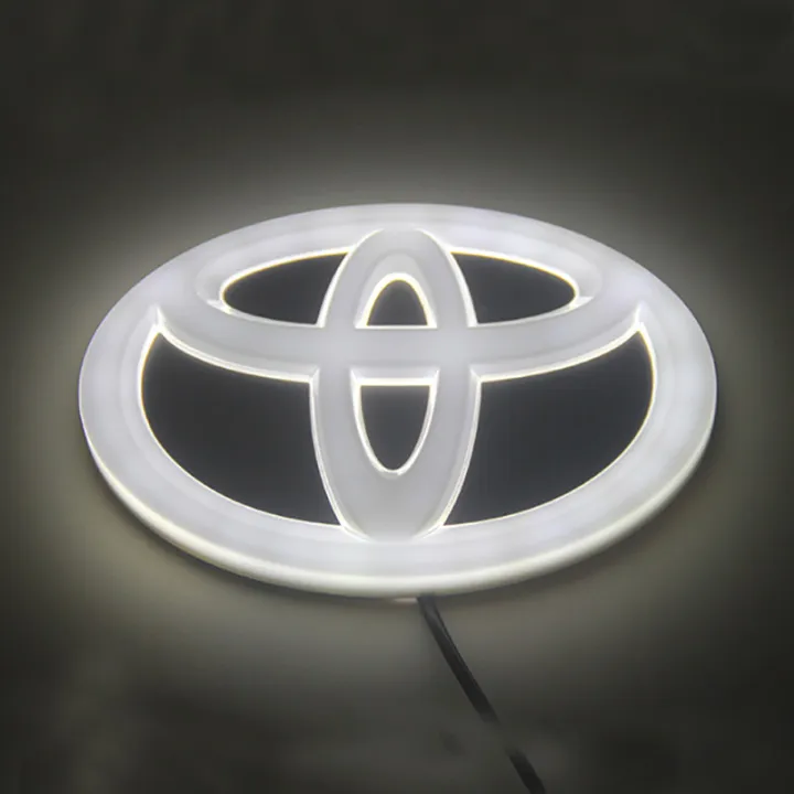 Lampu Dekorasi LED Logo Mobil Toyota, Lencana Logo Depan Belakang untuk