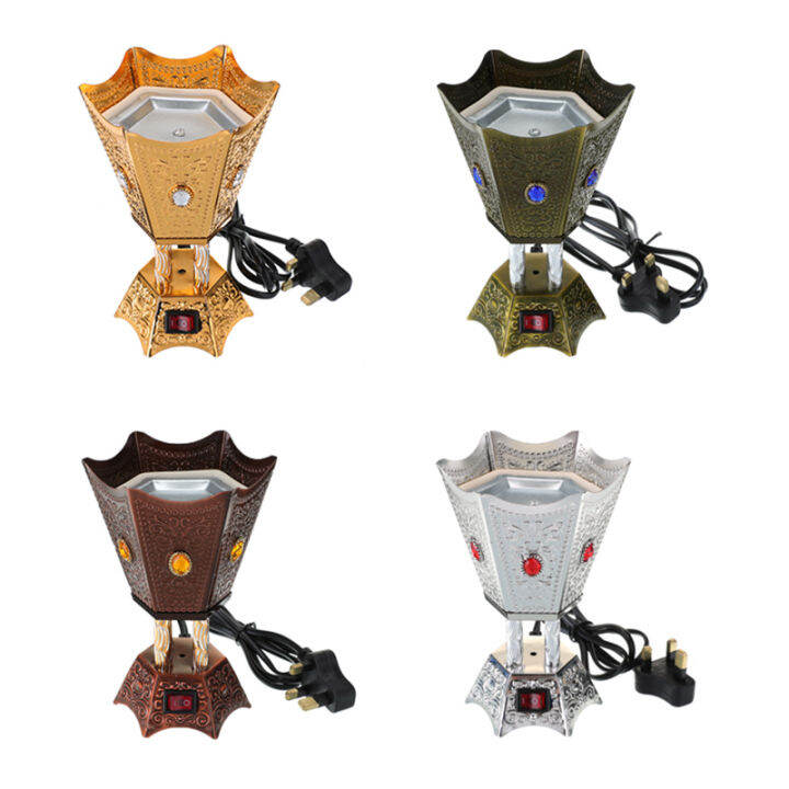 220V Electric Incense Burner Metal Arabic Style Bakhoor Mabkhara Burner