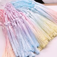 【YF】◐  16pcs Tassels Gradient Polyester Silk Tassel 13cm Fringe for Diy Sewing Clothing Decoration Jewelry Handicraft Pendants