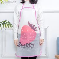 ♘∈ Cooking Apron Cute Cartoon Fruit Printed Pvc Waterproof Oil Proof Creative Apron