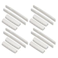 8 Sets of 16Pcs 6 String Acoustic Guitar Bone Bridge Saddle and Nut Made of Real Bone