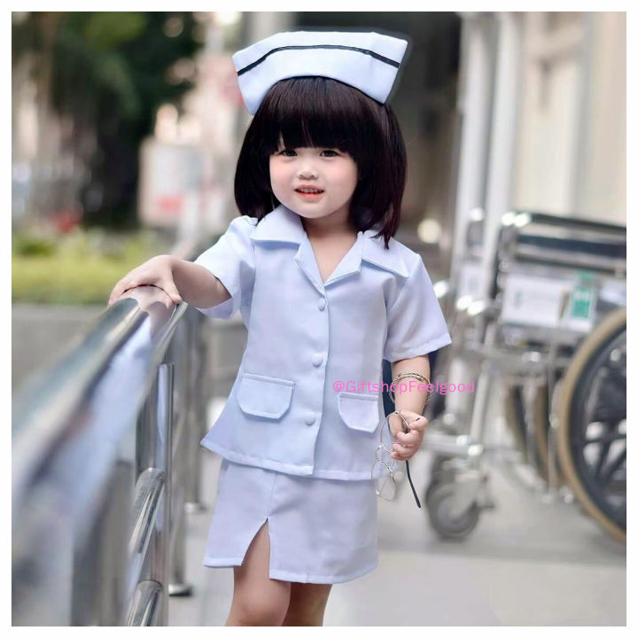 ชุดอาชีพเด็ก-ชุดพยาบาลเด็ก-พยาบาล3ชิ้น-ชุดพยาบาลสาวน้อย-มีความน่ารัก-น่าเลิฟสุดๆ-lt-lt-1-8-ปี