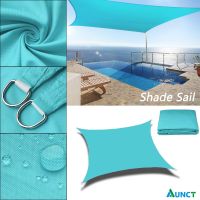 Waterproof Skyblue Square Rectangle Shade Sail garden terrace Canopy swimming Sun shade Camping Hiking Yard sail awning 420D