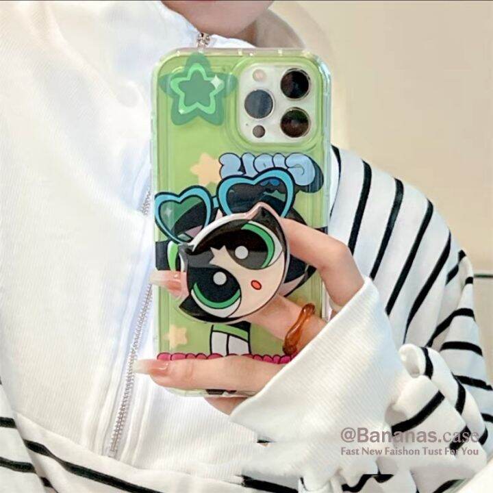 เคสโทรศัพท์มือถือนิ่ม-แบบใส-ลายการ์ตูน-พร้อมขาตั้ง-สําหรับ-iphone-14-13-12-x-xr-xs-7-8-se2020