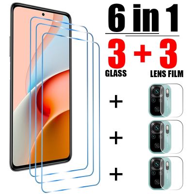 ▥✲❅ 6in1 Protective Glass for Redmi Note 11 10 9 8 Pro 11T 9S 10S 9T 8T 7 Screen Protector for xiaomi POCO X3 NFC M3 F3 Pro GT glass