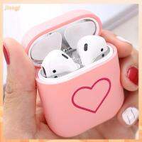 JIANGF ใหม่ Matte คู่รัก เคสพีซีแบบแข็ง ฝาครอบป้องกัน รักสุดหัวใจ สำหรับ Apple Airpods