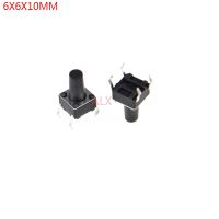 50PCS 6X6x10mm 4PIN dip TACT push button switch Micro key power tactile switches 6x6x10 6x6x10MM Light touch