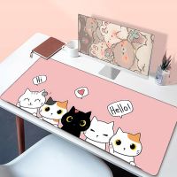 Kawaii Cat Mouse Pad แผ่นรองเมาส์สำหรับเล่นเกม แผ่นรองเมาส์คอมพิวเตอร์ อุปกรณ์เกมคอนโซล แผ่นรองเมาส์ Xxl ขนาดใหญ่ Maus Computer Mauspad Cabinet Anime