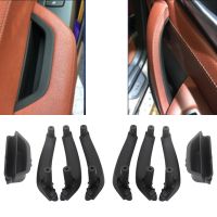 4pcs/set left Right Interior Door Handle LHD Inner Door Panel Handle Pull Trim Cover Black For BMW X3 X4 F25 F26 2010-2017