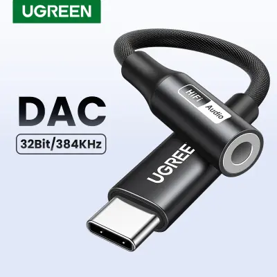 UGREEN USB C to 3.5mm Headphone Adapter with DAC Chip Hifi for Samsung S24 Ultra iPhone 15 Pro Max Laptop iPad Pro Model: 25836