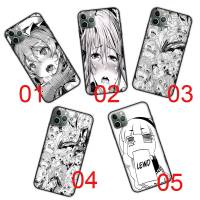 DB-440 Ahegao Girl Comics Black ซิลิโคน เคสโทรศัพท์ ปก หรับ iPhone G31 Moto G41 G22 G42 13 14 G51 G52 12 G1000 G71 Max Plus Mini Pro