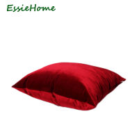 ESSIE HOME Luxury Silk Glossy Velvet Burdy Wine Red Dark Red Velvet Cushion Cover Pillow Case Lumber Pillow Case