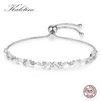 KALETINE 925 Bracciale In Argento Sterling Chiaro Zircone Cubico Bracciali Fascino Per Gioielli Da Donna