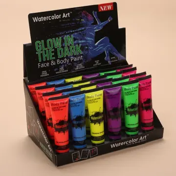 8 Pcs Body Art Paint Neon Fluorescent Party Festival Halloween