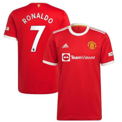 เสื้อฟุตบอล(เกรดAAA) MAN.U เหย้า Home 2021/22 สีแดง ชื่อ RONALDO#7