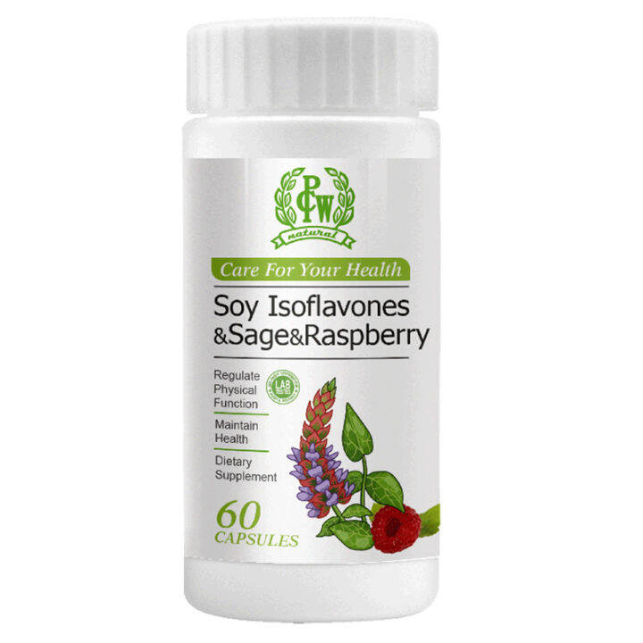 pcw Soy Isoflavone &Sage&Raspberry 60 capsules Natural estrogen