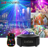 LIZHOUMIL รีโมทคอนโทรลโปรเจคเตอร์ Rgb Led 8W,รีโมทคอนโทรลแบบพกพาไฟเวทีใช้อินฟราเรดควบคุมการแสดง Ktv ไฟปาร์ตี้