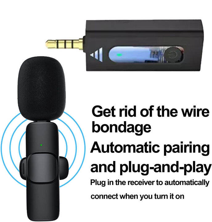 wireless-microphone-รุ่น3-5-ไมค์ไร้สาย-ไมโครโฟนไร้สาย-สมาร์ทโฟนลำโพง-ไมค์ไลฟ์สด-ไมค์ไร้สายหนีบเสื้อ-ไมค์หนีบปกเสื้อ