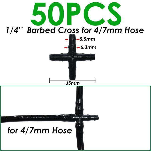 sprycle-20-100pcs-1-4-inch-connector-joint-tee-drip-irrigation-dripper-watering-garden-tools-for-4mm-7mm-pipe-hose-greenhouse