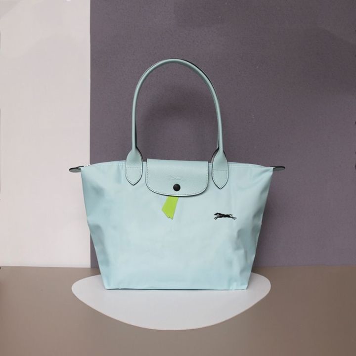 french-longchamp-bag-nylon-dumpling-bag-womens-large-capacity-tote-bag-shoulder-70th-anniversary-portable-commuter-folding-bag
