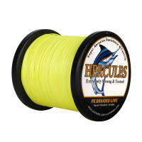 【cw】Hercules Fishing Line 12 Strands Fluorescent Yellow 300M 500M 1000M 10-420LB Level ided Lines Asion Resistant Zero Stretch ！