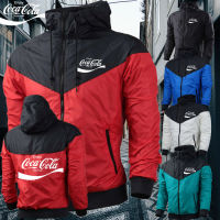 [ส่งของ]Ready Stock Coca Cola เสื้อแจ็คเก็ตกันลมกันน้ําสําหรับผู้ชายและผู้หญิง