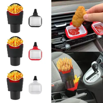 Sauce Holder for Car Vent French Fry Holder with Sauce Cup