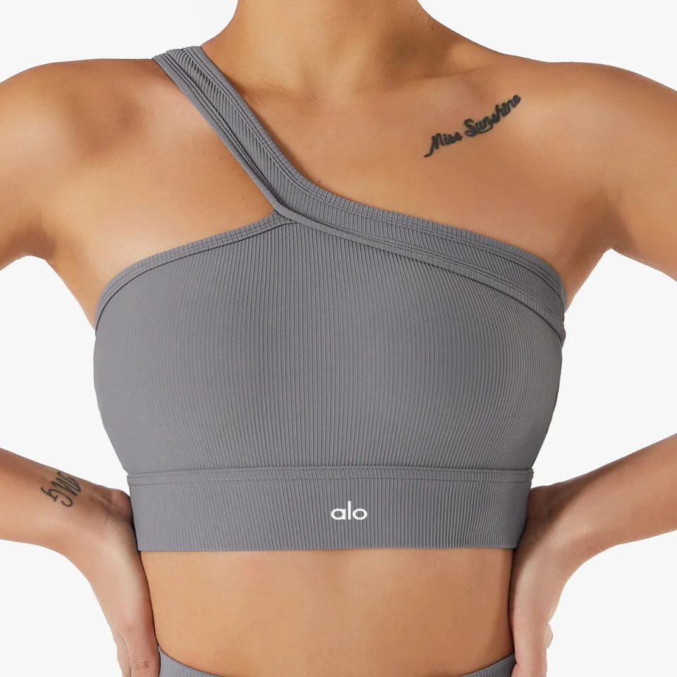 Alo yoga summer yoga one shoulder bra women s one piece beauty