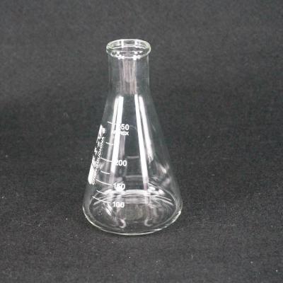 Yingke ขวดทดลองพลาสติกทรงกรวยทำจากแก้วบอโรซิลิเกตปากแคบ250มล. สำหรับห้องปฏิบัติการทางเคมี