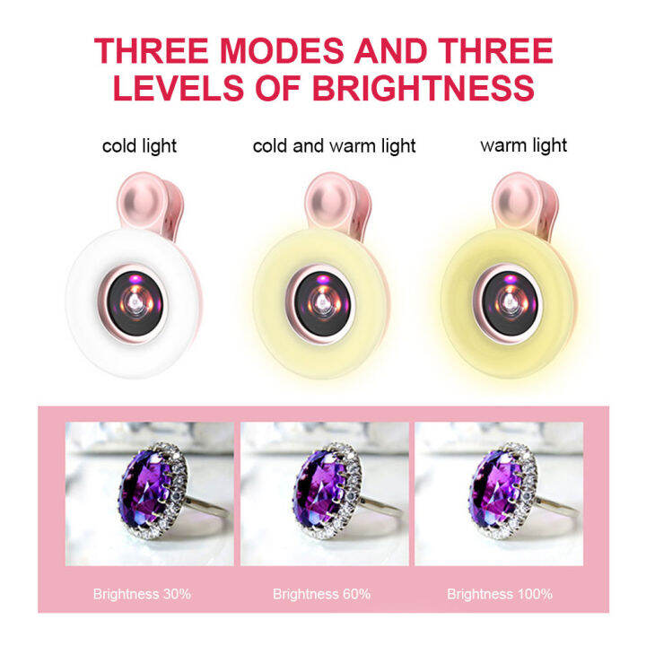 rocomoco-โทรศัพท์มือถือเติมแสง15x-เลนส์ไมโครแบบพกพา-selfie-led-แหวนแฟลชโทรศัพท์หลอดไฟเซลฟี่-universal-คลิปห่วง-lightth