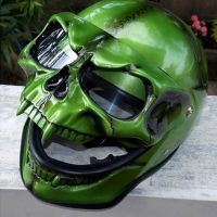 Motorcycle Helmet Horror Decoration Full Head Skull Skeleton Visor for Halloween Helmet Visor with Lens