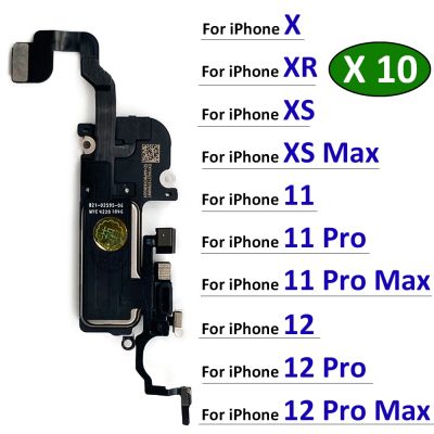 10Pcs Original Proximity Light เซนเซอร์ Flex สําหรับ Iphone X XR XS Max 11 12 Pro Max MIni Ear Speaker หูฟัง หูฟัง Flex Cable
