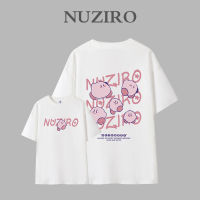 NUZIRO เสื้อยืดทรงหลวมสำหรับผู้หญิงจากแขนสั้นผ้าคอตตอนสไตล์เกาหลี