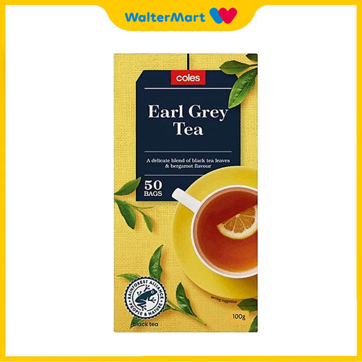 COLES 100 Authentic Earl Grey Tea Bags 50s Lazada PH