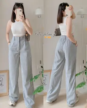 BV# Neutral Baggy Pants Wide Legs High Waist Pants for Women Pants Straight  Cut