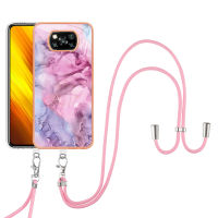 Xiaomi Poco X3 NFC Lanyard Case, WindCase Pattern Hybrid Bumper Crossbody Strap Lanyard Phone Case for Xiaomi Poco X3 NFC / X3 Pro