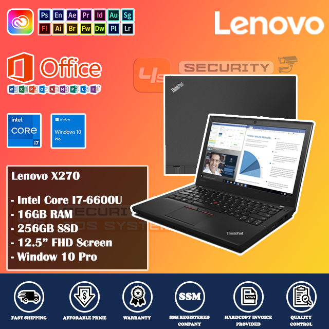 Refurbished Lenovo ThinkPad X270 Intel Core I76600 16GB Ram