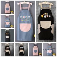 【hot sale】✣₪✆ D13 Kitchen Apron Waterproof Apron Fashion Korean Version Home Kitchen Chef Apron Pocket Apron Unisex Cartoon Apron Coffee Shop Milk Refreshment Restaurant Chef Work Apron