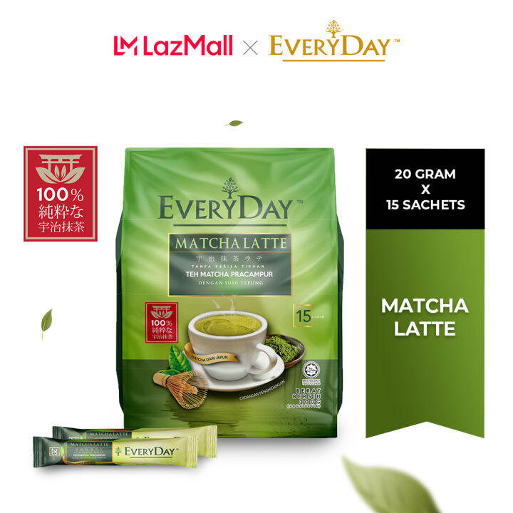 EVERYDAY Matcha Latte Single Pack (20g x 15 Sachets) Lazada