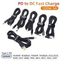 สายสายชาร์จชนิด C PD USB 45W 65W 90W 100W USB C ปลั๊กแปลงไปยังขั้วต่ออะแดปเตอร์ไฟแล็ปท็อปทั่วไปสำหรับแล็ปท็อป