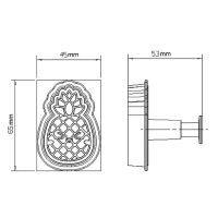 ；‘。、’ Pine Cookie Plunger Cutter Fondant Embossing Stamp Mold Biscuit Cutter