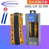 SCHWALBE ล้อพับผ้า ONE16นิ้ว KOJAK,ขนาดเล็ก349เงี่ยงมีขอบสีเหลืองยางรถบนชุดทักซิโด้