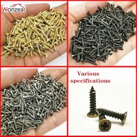 100pcs/Lot M2 M3 M2.5 Screws Bronze / Silver / Golden Color Philips Head Fit Hinges Self-Tapping Screws Furniture Hardware Nails Screws  Fasteners