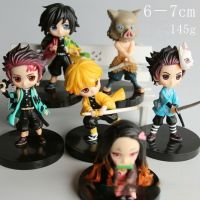 【SALE】 tangticarans1972 TAKARA TOMY หุ่นตัวการ์ตูน Kimetsu No Yaiba 6ชิ้น/เซ็ต Q Ver ตุ๊กตาขยับแขนขาได้เคลื่อนไหว5-7ซม. ของสะสมแฮนด์เมดของขวัญคริสต์มาส