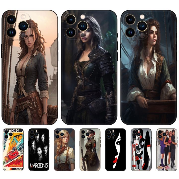 luxurious-for-honor-x7a-2023-case-silicon-phone-back-cover-soft-silicon-black-tpu-shockproof-funda-cartoon