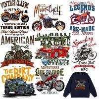 ◘▥☸ Rock Patches for Clothes Flex Fusible Transfer Motorcycle Thermo-adhesive Letters for Clothes Iron on Stickers Biker Punk Patch