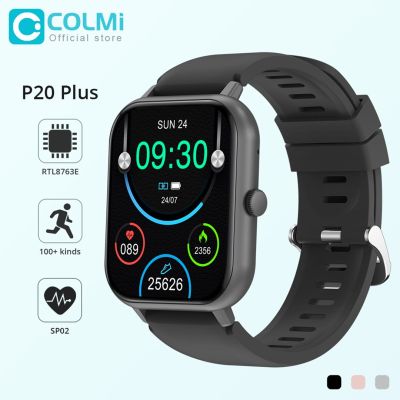 ZZOOI COLMI P20 Plus Smart watch Men 1.83 inch Bluetooth Calling Heart Rate Sleep Monitor 100+ Sport Models IP67 Waterproof Smartwatch