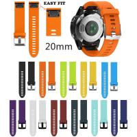 ♕✓ ความกว้าง 20 มม. Quick Release Easy Fit สายซิลิโคนสำหรับ Garmin Fenix ​​5S สายรัดข้อมือแบบเปลี่ยนสายนาฬิกาข้อมือ